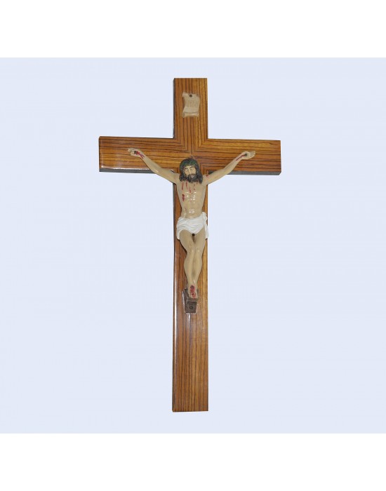 Crucifix base fusta i crist pasta