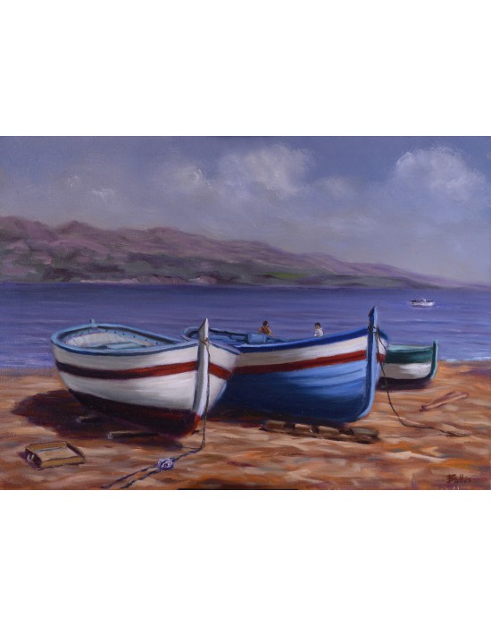 Quadre 3 Barques - Pintura Marina Original