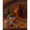 Quadre Bodegó amb Coure i Fruita - Pintura Original