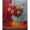 Quadre Jerro amb Flors, Magranes i Raïm - Pintura Original