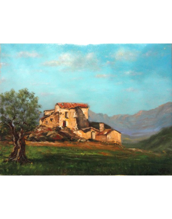 Quadre Masia a la Montanya - Pintura Original