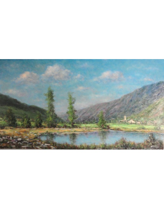 Cuadro Lago - Pintura Original