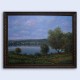 Cuadro Lago en bosque - Pintura Original