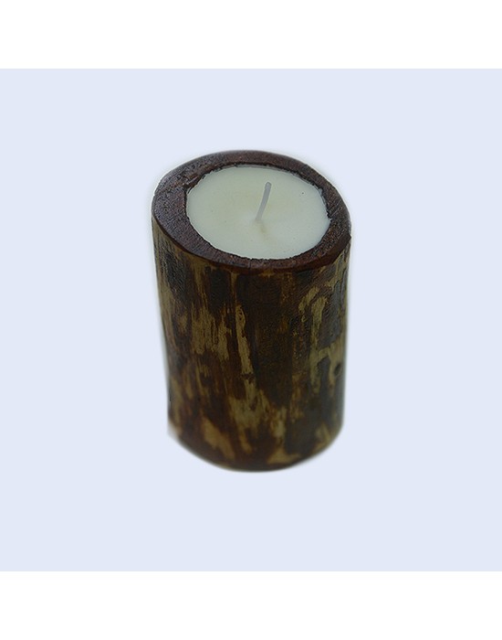 Espelma de fusta amb aroma a gerds