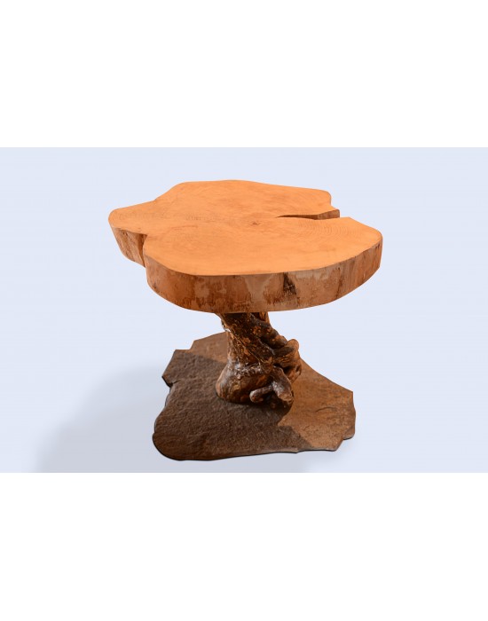 Mesa de centro rodaja madera forma de seta