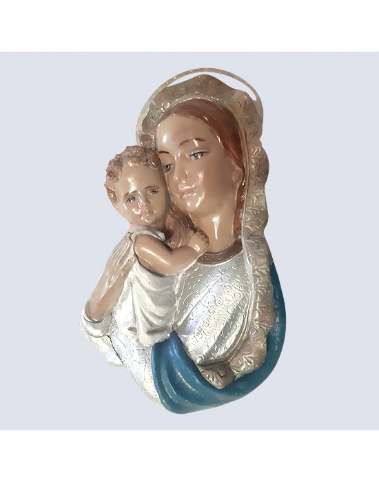 Relieve de Virgen María con el niño Jesús