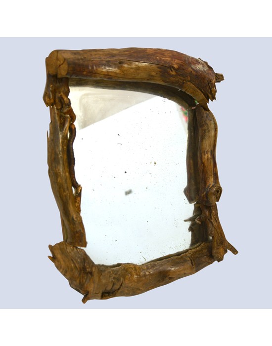 Mirall antic amb marc de troncs