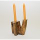 Candelabro de madera 2 velas