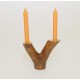 Candelabro de madera 2 velas